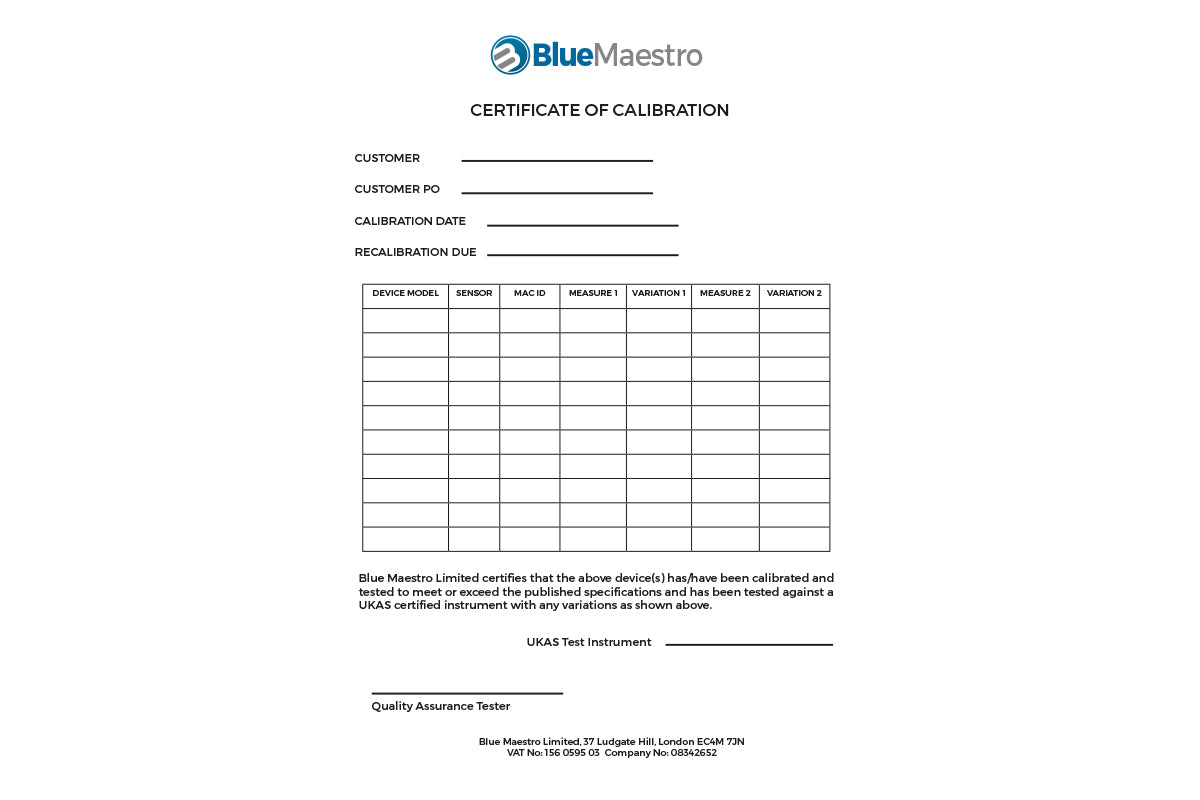 Calibration Certificate