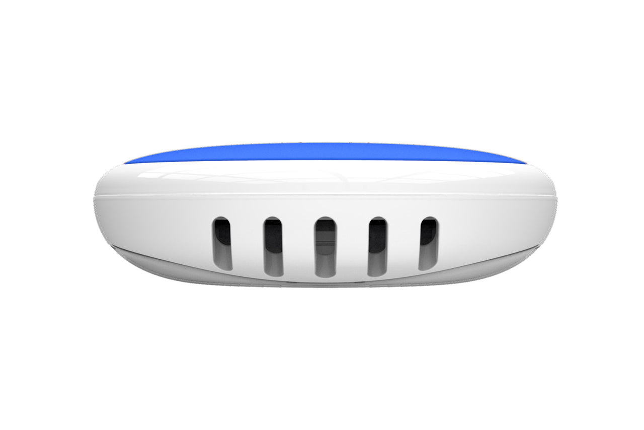 Worlds Best Bluetooth Humidity And Temperature Logger - Side View - Blue